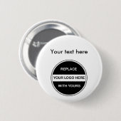 Zakelijke Logo Buttonnen Ronde Button 5,7 Cm (Voorkant /achterkant)