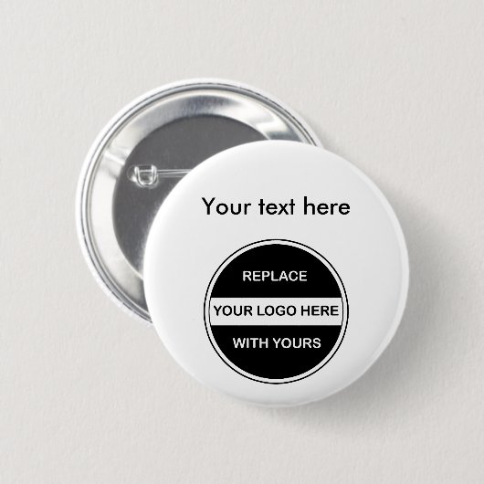 Zakelijke Logo Buttonnen Ronde Button 5,7 Cm (Voorkant /achterkant)