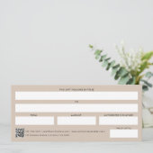 Zakelijke Logo Cadeaubon Beige (Staand voorkant)