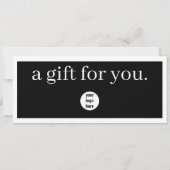 Zakelijke Logo Cadeaubon Zwart (Achterkant)