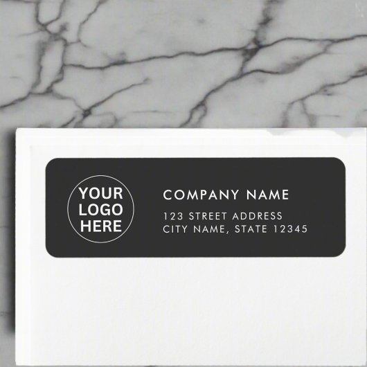 Zakelijke Logo Clean Grey Professioneel Adres Etiket