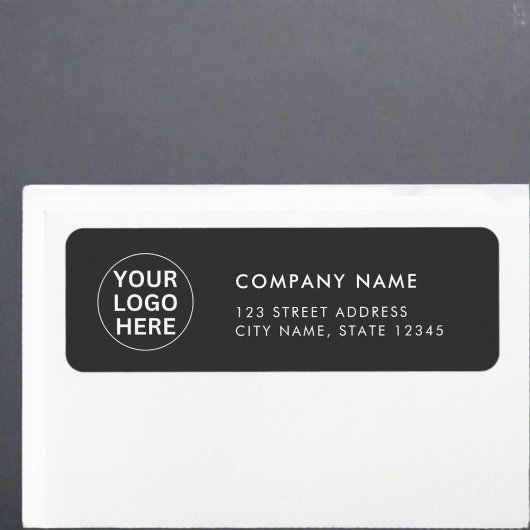 Zakelijke Logo Clean Grey Professioneel Adres Etiket