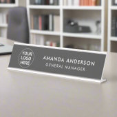 Zakelijke Logo Clean Grey Professioneel Bedrijf Bureau Naambordje