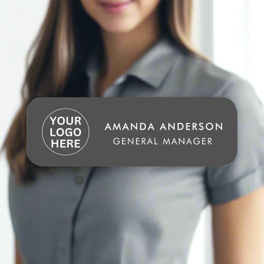 Zakelijke Logo Clean Grey Professioneel Bedrijf Naamplaatje