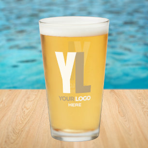 Zakelijke logo Clean minimal Bedrijfsmerk Bier Glas