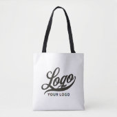 Zakelijke logo Clean white Bedrijfsmerk Custom Tote Bag (Voorkant)