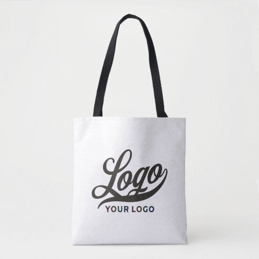 Zakelijke logo Clean white Bedrijfsmerk Custom Tote Bag (Voorkant)