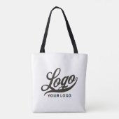 Zakelijke logo Clean white Bedrijfsmerk Custom Tote Bag (Achterkant)