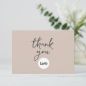 Zakelijke Logo Coco Roze bedankpas Bedankkaart (Staand voorkant)