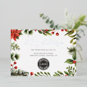 Zakelijke Logo Corporate Christmas Silver Folie Feestdagenkaart (Staand Voorkant)