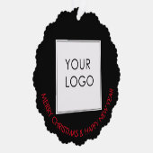 Zakelijke Logo Corporate Company Black Ornament Kaart (Rechts)