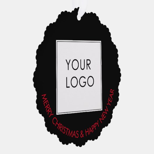 Zakelijke Logo Corporate Company Black Ornament Kaart (Rechts)