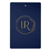 Zakelijke Logo Corporate Marine Blauw Modern Mini Klembord (Achterkant)