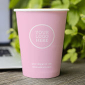 Zakelijke Logo Corporate Modern Roze Professional Papieren Bekers