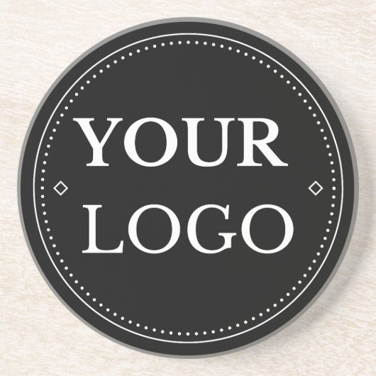 Zakelijke Logo Corporate Modern Zandsteen Onderzetter (Voorkant)