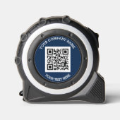 Zakelijke Logo Corporate Navy Handyman QR Code Rolmaat (Voorkant)