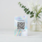 Zakelijke Logo Corporate QR-code Holografisch Visitekaartje (Staand voorkant)