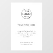 Zakelijke Logo | Creëer Uw eigen moderne wit Raamsticker (Vel)