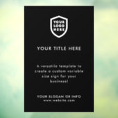 Zakelijke Logo | Creëer Uw eigen moderne zwart Raamsticker (Vel 3)