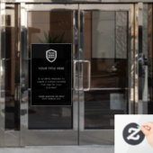 Zakelijke Logo | Creëer Uw eigen moderne zwart Raamsticker (Kantoordeur)