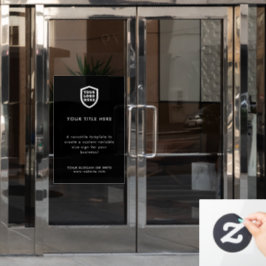 Zakelijke Logo | Creëer Uw eigen moderne zwart Raamsticker