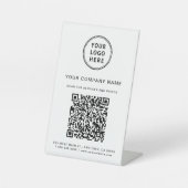 Zakelijke Logo Creëer Uw QR-code Reclamebord Met Voetstuk (Voorkant)
