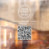 Zakelijke Logo Creëer Uw QR Code Wit Raamsticker (Vel 2)