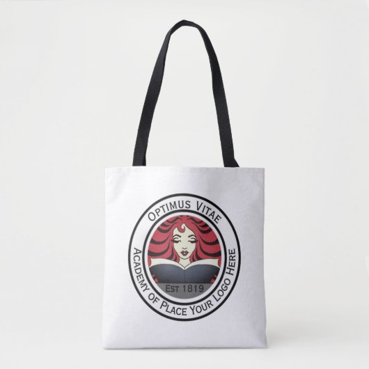 Zakelijke Logo Custom White Tote Bag (Voorkant)