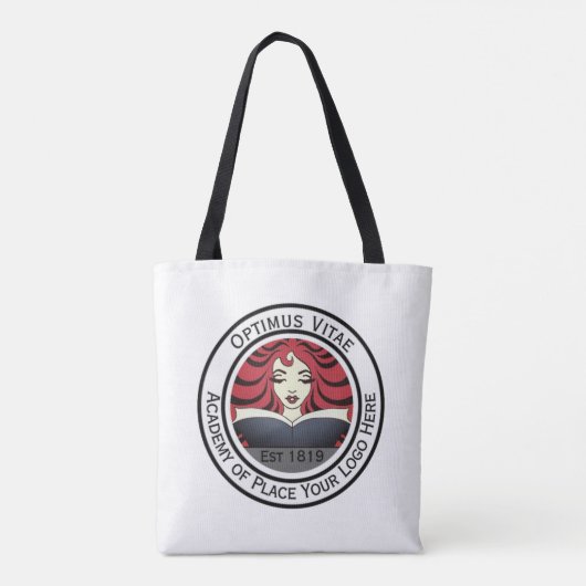 Zakelijke Logo Custom White Tote Bag (Achterkant)