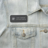 Zakelijke Logo | Donkergrijs aangepaste medewerker Naamplaatje (In situ)