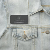 Zakelijke Logo | Donkergrijs Modern Medewerker Per Naamplaatje (In situ)