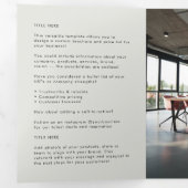 Zakelijke Logo | Drievoudige brochure grijze prijs Drieluik Kaart (Binnenzijde eerst)