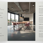 Zakelijke Logo | Drievoudige brochure grijze prijs Drieluik Kaart (Binnenkant midden)