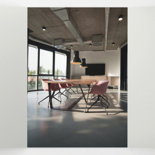 Zakelijke Logo | Drievoudige brochure grijze prijs Drieluik Kaart (Binnenkant midden)