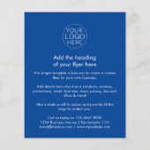 Zakelijke Logo | Eenvoudig blauw aangepast Flyer (Achterkant)