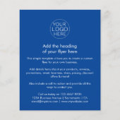 Zakelijke Logo | Eenvoudig blauw aangepast Flyer (Voorkant)