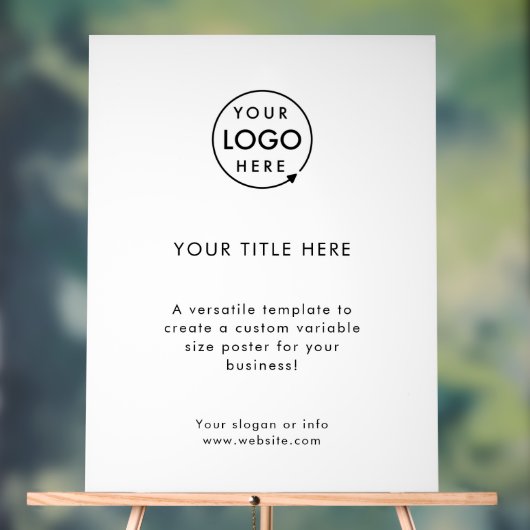 Zakelijke Logo | Eenvoudig geavanceerd minimalisti Acryl Bord (Neutraal)