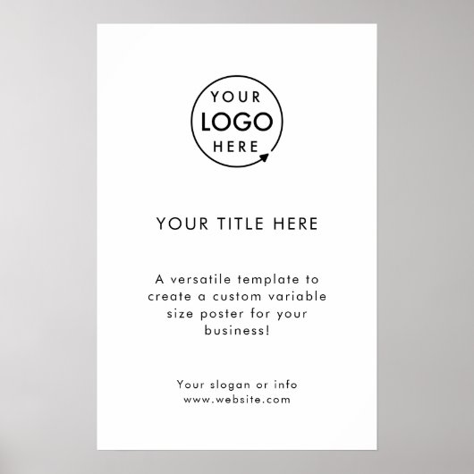 Zakelijke Logo | Eenvoudig geavanceerd minimalisti Poster (Voorkant)