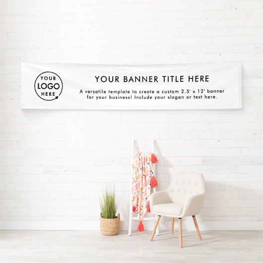 Zakelijke Logo | Eenvoudig minimalistisch modern w Spandoek (Insitu)