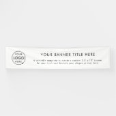 Zakelijke Logo | Eenvoudig minimalistisch modern w Spandoek (Horizontaal)