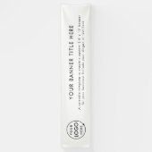 Zakelijke Logo | Eenvoudig minimalistisch modern w Spandoek (Verticaal)