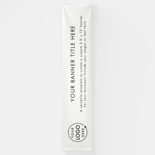 Zakelijke Logo | Eenvoudig minimalistisch modern w Spandoek (Verticaal)