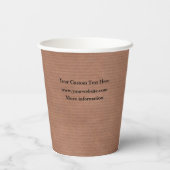 Zakelijke Logo | Eenvoudig minimumaantal ritssluit Papieren Bekers (Achterkant)