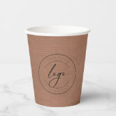 Zakelijke Logo | Eenvoudig minimumaantal ritssluit Papieren Bekers (Voorkant)