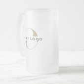 Zakelijke logo Eenvoudig schoon minimaal Bedrijf Matglas Bierpul (Voorkant links)