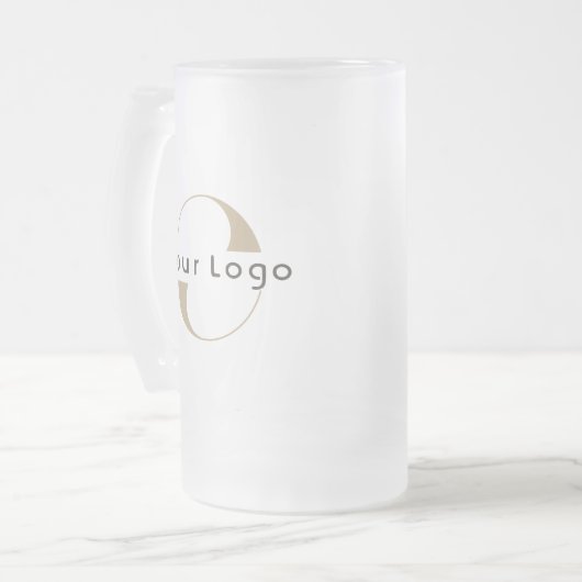 Zakelijke logo Eenvoudig schoon minimaal Bedrijf Matglas Bierpul (Voorkant links)