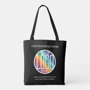 Zakelijke Logo Eenvoudige bedrijfspromotie Zwart Tote Bag