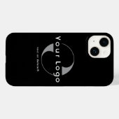 Zakelijke logo Eenvoudige Clean Minimal Merk Zwart Case-Mate iPhone Case (Achterkant (horizontaal))