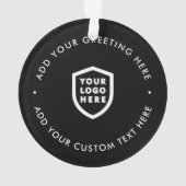 Zakelijke Logo | Eenvoudige en minimale kerstmis Ornament (achterkant)