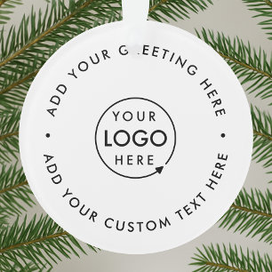 Zakelijke Logo Eenvoudige en minimale kerstmis Ornament